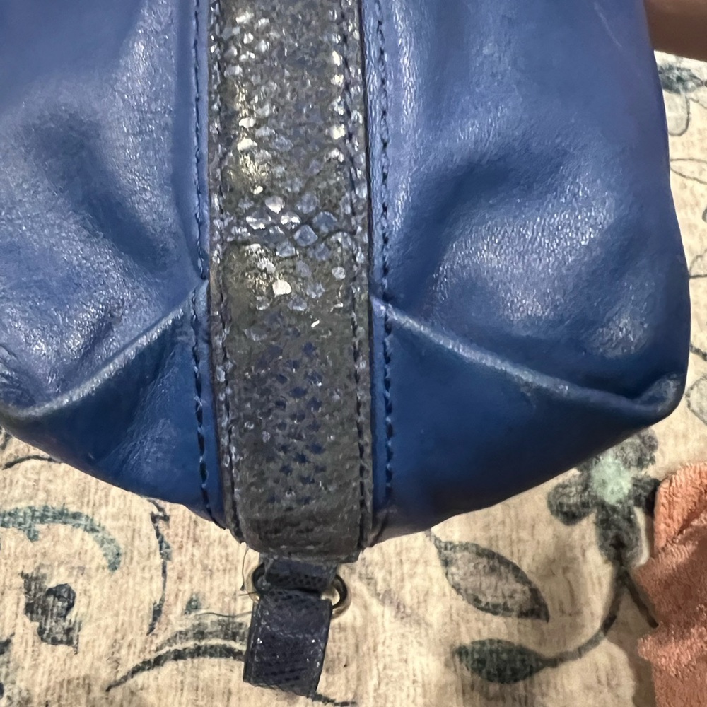 Coach Penelope Blue Leather Hobo Bag w/COA - Picture 11 of 15